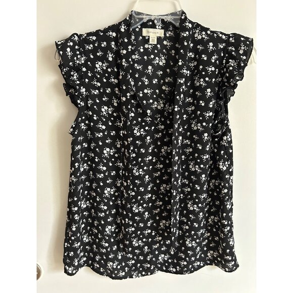 Women Tamara H. Floral Blouse with Tie Neck Size M - Picture 2 of 7